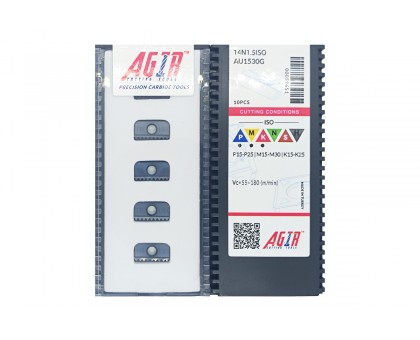 Твердосплавная пластина для резьбофрезы 14N 1.5ISO AU1530G для внутренней резьбы AGIR, фото 1