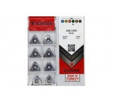 Твердосплавная пластина резьбовая по алюминию 16ER 1.0ISO VN-AL для наружной резьбы VORGEN Твердосплавная пластина резьбовая по алюминию 16ER 1.0ISO VN-AL для наружной резьбы VORGEN