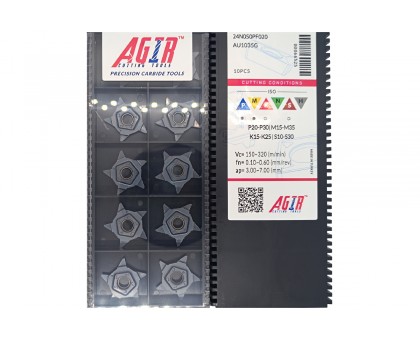 Твердосплавная пластина канавочная-отрезная PENTA 24N050 PF020 AU1035G AGIR, фото 1