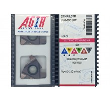 Твердосплавная пластина резьбовая 27NR 8.0TR APM0530C для внутренней резьбы AGIR