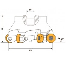 Фреза торцевая насадная T213 D125 d40 Z08 ODHT 06 под пластину ODHT 0605.. (WALTER/LAMINA) TEKNIK