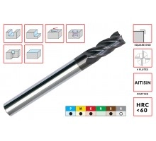 Фреза твердосплавная D12.0xd12.0x30x75мм Z=4 монолитная ц/хв HRC60 с покрытием AlTiSiN AGIR Фреза твердосплавная D12.0xd12.0x30x75мм Z=4 монолитная ц/хв HRC60 с покрытием AlTiSiN AGIR