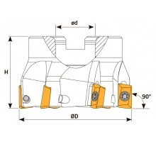 Фреза торцевая насадная T424 D063 d22 Z05 R390 18 под пластину R390-1806.. (SANDVIK) TEKNIK