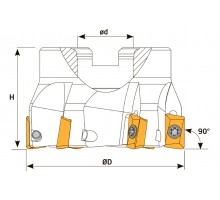 Фреза торцевая насадная T527 D160 d40 Z10 XOMX 18 под пластину XOMX 1806.. (SECO) TEKNIK