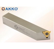 Резец токарный канавочный угловой AAUT-T20-R-2525-45 для наружных канавок под пластину T20.. (AKKO) державка AKKO