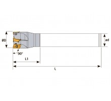 Фреза концевая S470 D40 d32 Z04 L200 ADMT 16 под пластину ADMT 1606 TEKNIK