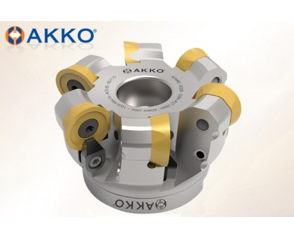 Фреза торцевая насадная с подачей СОЖ AFMRC-RO20-D080-A27-Z06-H под пластину ROMX 2006.. AKKO, фото 1