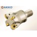 Сменная фрезерная головка с подачей СОЖ AHFM-WN09T3-D32-M16-L40-Z03-H под пластину WNMX 09T3.. AKKO