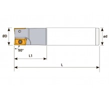 Фреза концевая S218 D20 d20 Z03 L200 APKT 09 под пластину APKT 0903 TEKNIK Фреза концевая S218 D20 d20 Z03 L200 APKT 09 под пластину APKT 0903 TEKNIK
