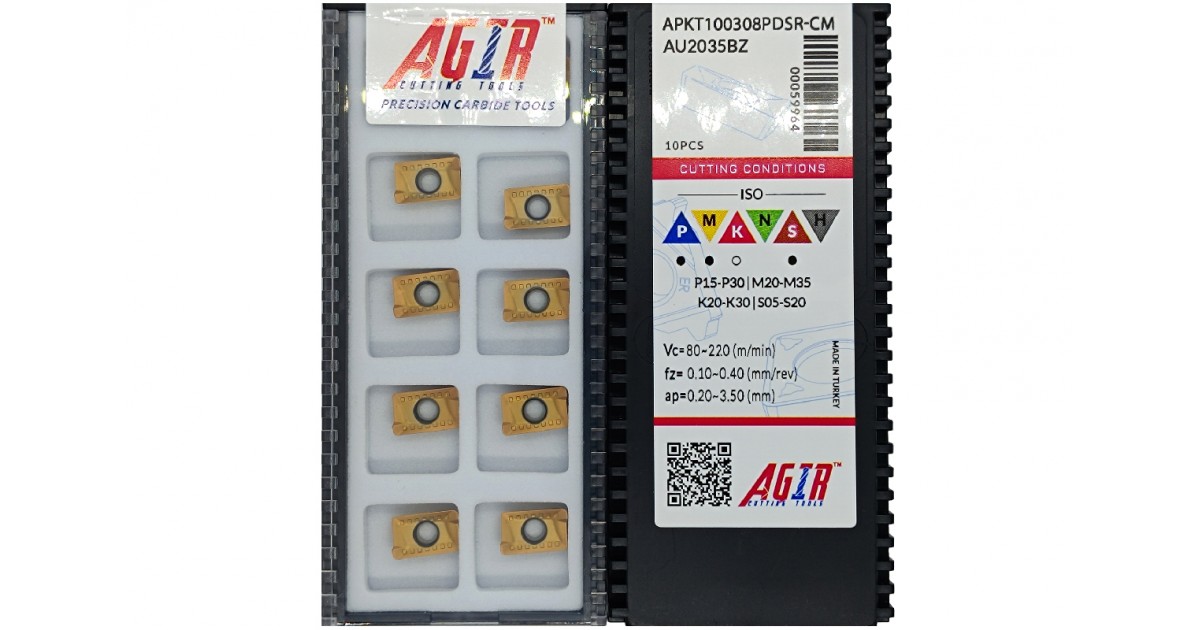 Твердосплавная пластина фрезерная APKT 100308PDSR-CM AU2035BZ AGIR