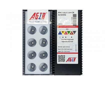 Твердосплавная пластина фрезерная APKT 1003PDSR-CM AU1035G AGIR, фото 1