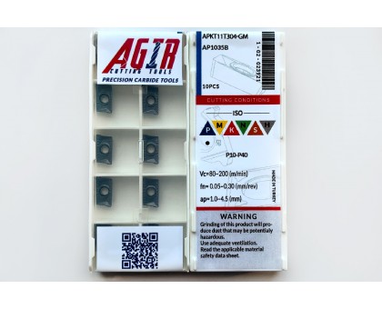 Твердосплавная пластина фрезерная APKT 11T304-GM AP1035B AGIR, фото 1