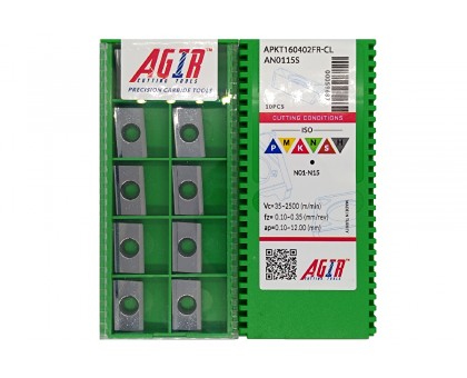 Твердосплавная пластина фрезерная APKT 160402FR-CL AN0115S AGIR, фото 1