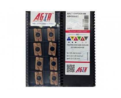 Твердосплавная пластина фрезерная APKT 1604PDER-HM ASH1030BZ AGIR, фото 1