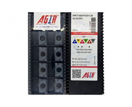 Твердосплавная пластина фрезерная APKT 1604PDSR-CM AU1035G AGIR, фото 1