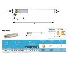 Фреза концевая S011 D12 d12 Z02 L120 APMT 06 под пластину APMT 0602 TEKNIK