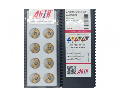 Твердосплавная пластина фрезерная APMT 1135PDER-M2 AU2035BZ AGIR, фото 1