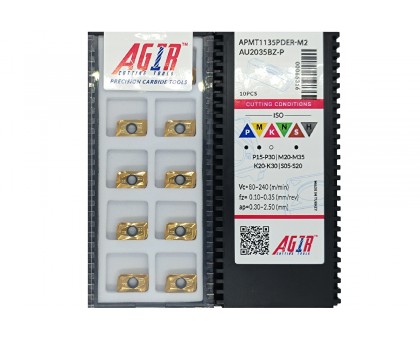 Твердосплавная пластина фрезерная APMT 1135PDER-M2 AU2035BZ-P AGIR, фото 1