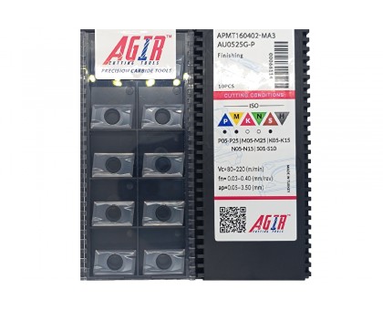 Твердосплавная пластина фрезерная APMT 160402-MA3 AU0525G-P AGIR, фото 1