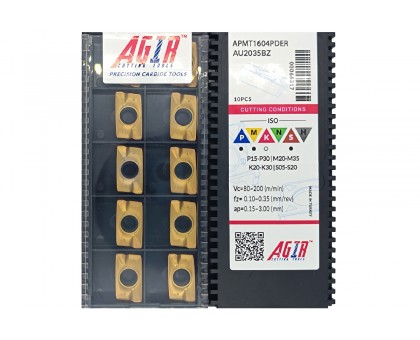 Твердосплавная пластина фрезерная APMT 1604PDER AU2035BZ AGIR, фото 1
