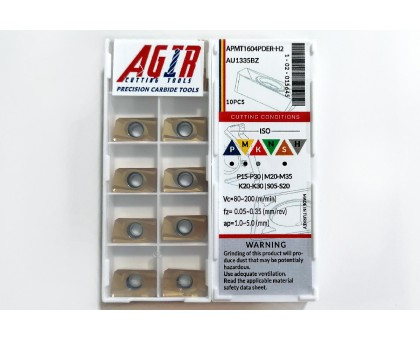 Твердосплавная пластина фрезерная APMT 1604PDER-H2 AU1335BZ AGIR, фото 1