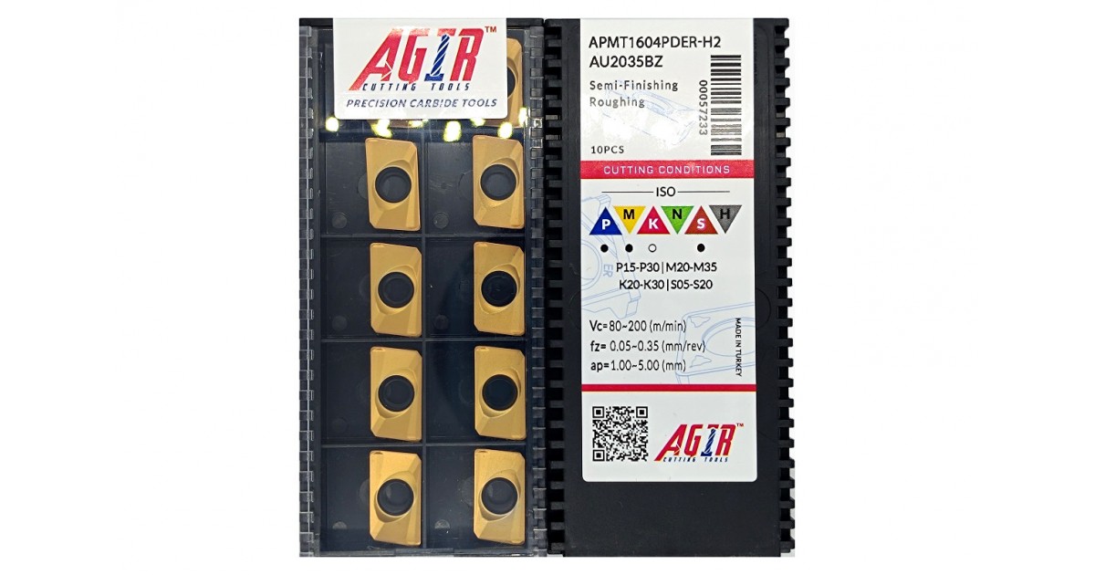 Твердосплавная пластина фрезерная APMT 1604PDER-H2 AU2035BZ AGIR