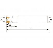 Фреза концевая S572 D32 d32 Z04 L150 BDMT 11 под пластину BDMT 11T3 TEKNIK