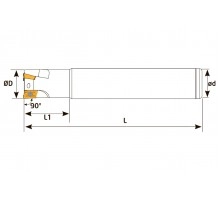 Фреза концевая S585 D40 d32 Z04 L150 BDMT 17 под пластину BDMT 1704 TEKNIK