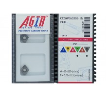 Твердосплавная пластина токарная с вставками CCGW 060202-1N PCD AGIR