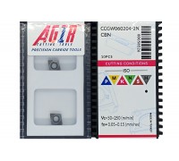 Твердосплавная пластина токарная с вставками CBN CCGW 060204-2N CBN AGIR