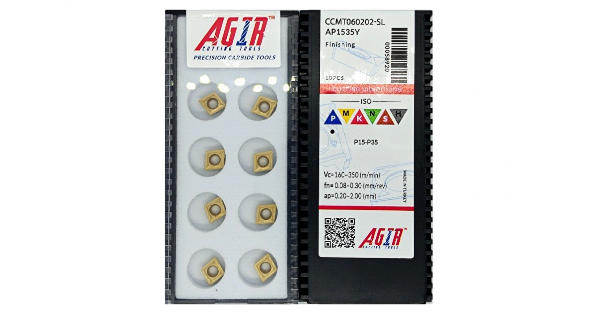 Твердосплавная пластина токарная CCMT 060202-SL AP1535Y AGIR