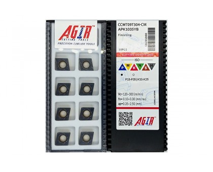 Твердосплавная пластина токарная CCMT 09T304-CM APK1035YB AGIR, фото 1