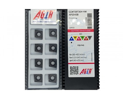 Твердосплавная пластина токарная CCMT 09T304-HM AP2045B AGIR, фото 1