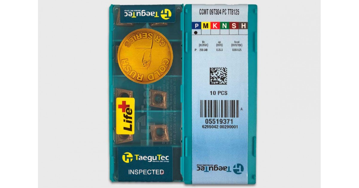 Твердосплавная пластина токарная CCMT 09T304-PC TT8125 TAEGUTEC