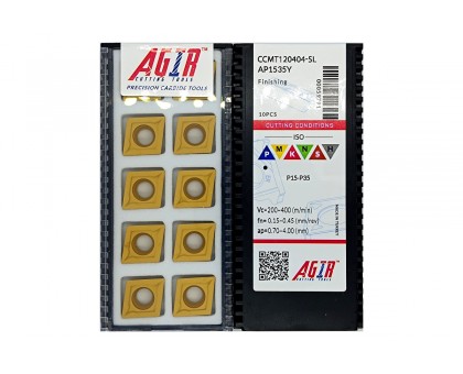 Твердосплавная пластина токарная CCMT 120404-SL AP1535Y AGIR, фото 1