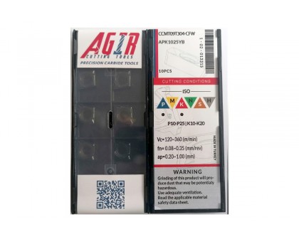 Твердосплавная пластина токарная CCMT 09T304-CFW APK1025YB AGIR, фото 1
