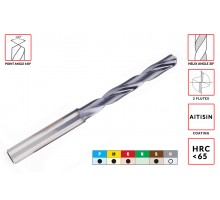 Свердло твердосплавне D5.2xd5.2х25х50мм HRC55 z=2 монолітне ц/хв праве з покриттям TiSiN AGIR
