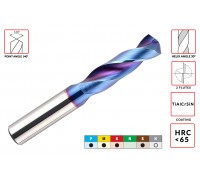 Сверло твердосплавное D1.5xd1.5х50х100мм HRC65 z=2 ц/хв с покрытием TiAlCrSiN правое монолитное AGIR