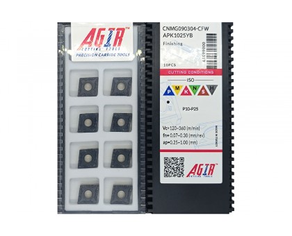 Твердосплавная пластина токарная CNMG 090304-CFW APK1025YB AGIR, фото 1