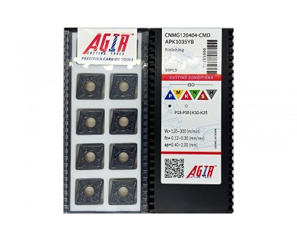 Твердосплавная пластина токарная CNMG 120404-CMD APK1035YB AGIR, фото 1