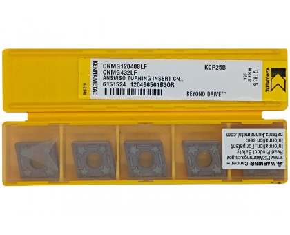 Твердосплавная пластина токарная CNMG 120408-LF KCP25B KENNAMETAL, фото 1