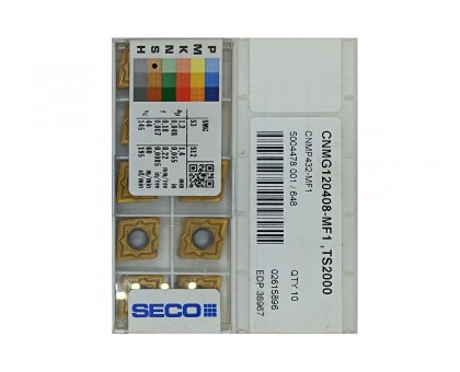 Твердосплавная пластина токарная CNMG 120408-MF1 TS2000 SECO, фото 1