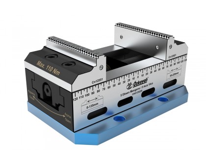 Тиски станочные 75мм 0-150мм L185мм 5-ти осевые стальные с усиленным зажимом OZKAYALI, фото 1