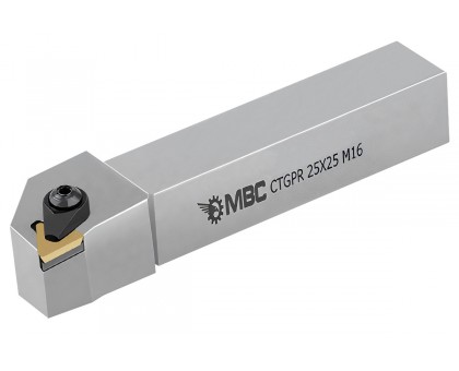 Резец токарный проходной CTGPR 2525 M22 под пластину TPKN 2204.. державка MBC, фото 1