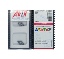 Твердосплавна пластина токарна зі вставками CBN DCGW 070204-2N CBN AGIR