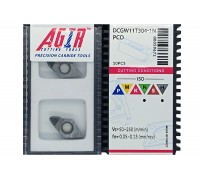 Твердосплавная пластина токарная с вставками DCGW 11T304-1N PCD AGIR