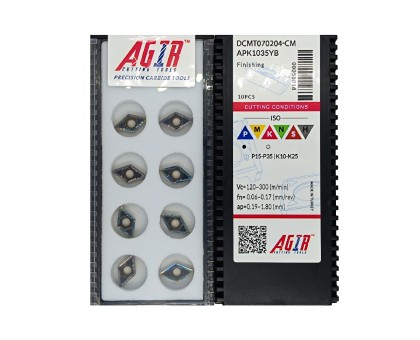 Твердосплавная пластина токарная DCMT 070204-CM APK1035YB AGIR, фото 1