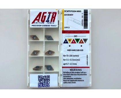 Твердосплавная пластина токарная DCMT 070204-MM5 AM3040Y AGIR, фото 1
