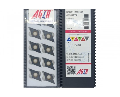 Твердосплавная пластина токарная DCMT 11T302-OF AP1535YB AGIR, фото 1