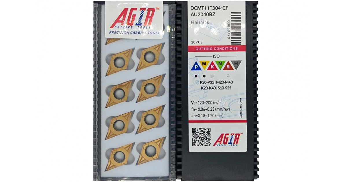 Твердосплавная пластина токарная DCMT 11T304-CF AU2040BZ AGIR
